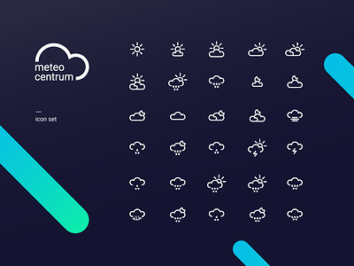 Weather icon set app design gradient icon icons illustration illustrations logo mobile ui visual weather