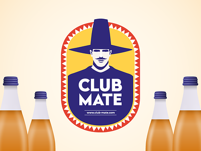 Club Mate redesign concept bottle club design drink graphic illustration label logo mate package packaging redesign