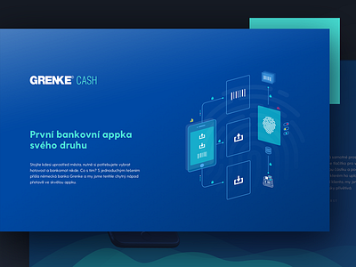 Grenke cash app app atm bank case design fingerprint futuristic grenke icon illustration study ui