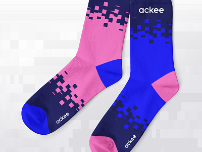Ackee brand socks 80s ackee app brand corporate design development digital graphic logo pixel socks