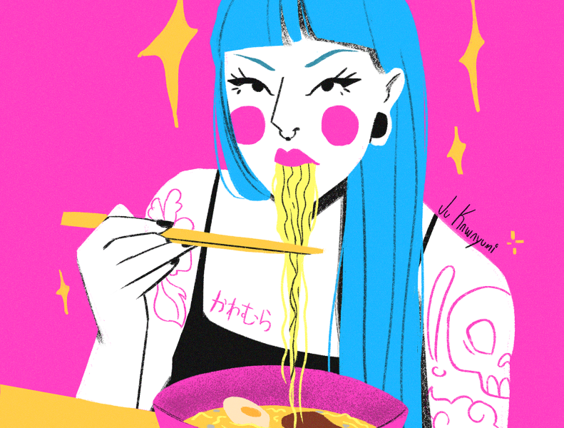 Ramen 🍜 asian food colorful illustration ramen