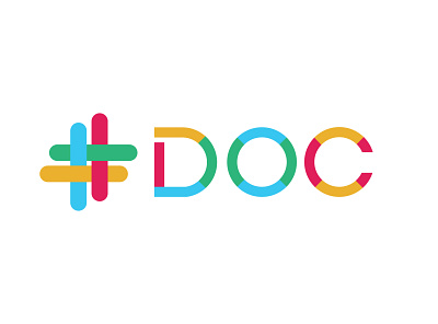 DOC Logo branding clean design flat icon logo minimal minimalist