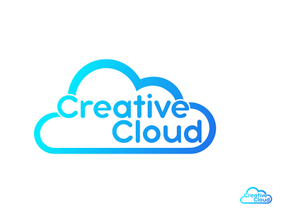 Creative Cloud logo cloud logo flat logo logo design logo design branding minimal logo minimalist