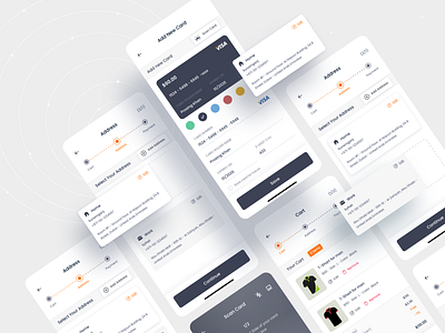 Payment checkout mobile app card checkout clean design color design e commerce ios design minimal mobile design order quick pay ui design