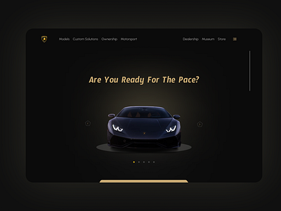 Concept Landing Page for Lamborghini