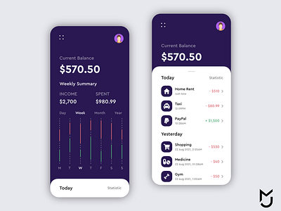 Mobile Banking Application Mockup