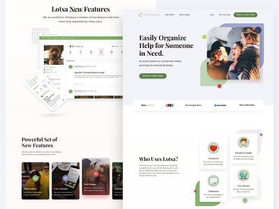 Lotsa Helping Hands branding design interface minimal product product page responsive typography ui uiux ux web web design