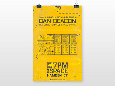 Dan Deacon Concert Poster concert poster dan deacon illustration music sound board
