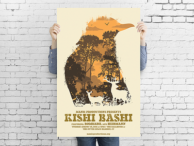 Kishi Bashi Poster concert poster forests illustration music scenic