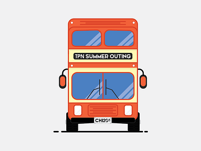 Chicago Tour Bus beep beep bus chicago chitown double decker illustration tour