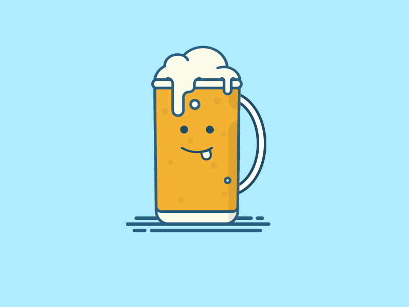 Cheers! Press "L" if you could use a beer! animation beer cheers craft beer gif illustration smile