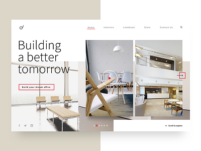 Interiors interior layout simple ui web white space