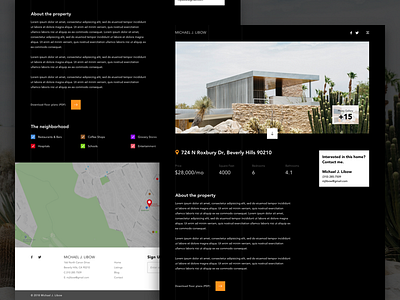 Property Detail Page details map neighborhood property responsive site ui ux web