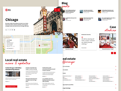 Commercial Real Estate articles chicago cities design estate locations minimal news real ui ux web