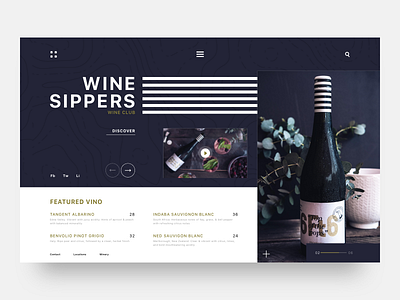Wine Club Concept concept featured grid interface minimal site typography ui uidesign web wine