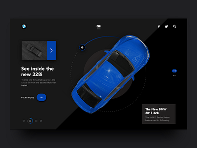 Concept Landing Page bmw concept concept car concept design interface minimal ui uidesign ux web