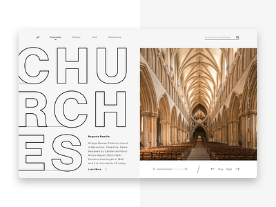Cathedrals Homepage architecture beauty church branding church design churches concept homepage interface minimal type typography ui ux web web design