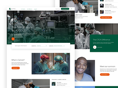 Cancer Center Homepage Design