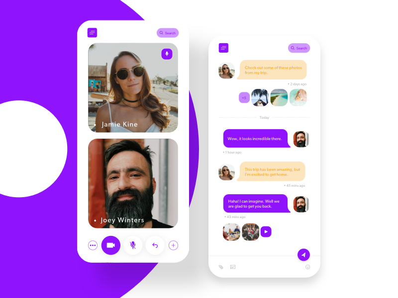 Chat UI by Nicholas Mueller on Dribbble