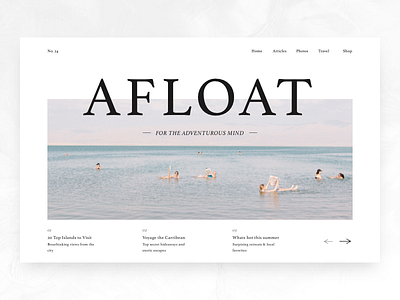 Afloat Digital Publication Landing Page branding color concept design interface minimal product publication publication design responsive typography ui ux web web design website