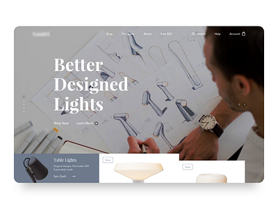 Better Designed Lights color concept design interface lights minimal modern product product design shop simplicity typography ui ui design uidesign uiux ux web web design webdesign