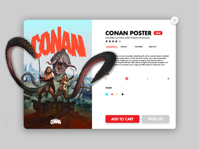 CONAN Poster & UI Design design illustration minimal ui ux web website