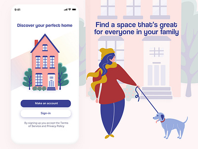 Daily UI Challenge 01: Sign Up - Home Finding App