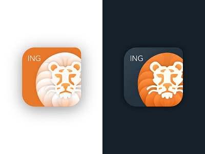 Daily UI Challenge 05: App Icon — ING Bankieren Icon Redesign affinity designer banking dailyui digital illustration dutch icon ing mobile netherlands ui vector