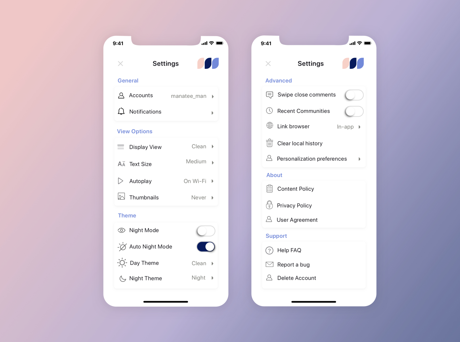 Daily UI Challenge 07: Settings - Mobile App