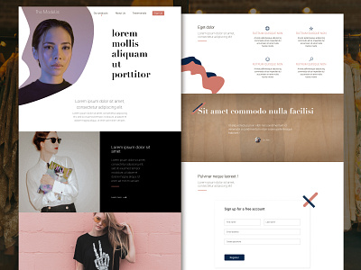 Landing page for a Fashion brand