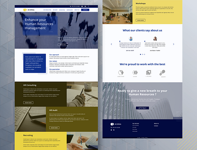 HR Consulting Firm - Landing Page homepage landing page landing page design webdesign website design