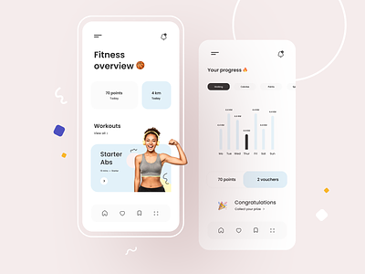 Womens fitness app app fitness health mobile modern sport ui ux women