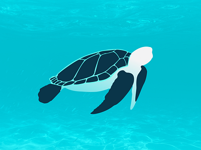 Happy Sea Turtle animal art animal logo art blue design logo save the turtles sea animals sea turtle turtle love vector art