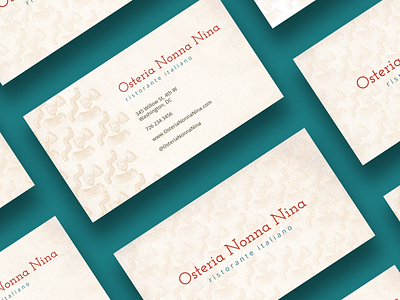 Re-Brand Challenge: Osteria Nonna Nina authentic branding business cards design handmade italian logo pasta re brand rebrand restaurant ristorante italiano type logos typography vector