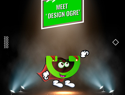 INTRODUCING 'Design Ogre' black friday branding design facebook post logo mascot mascot design social media social media design typography