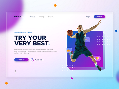 Sport Landing Web UI Design