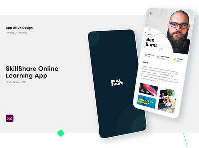 Skillshare Online Learning Platform UI/UX Design adobexd appdesign mobile mobileapp onlinelearning skillshare ui ux