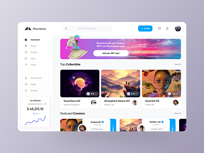 NFT market Concept 🎨🖼 app art branding btc concept crypto design eth graphic design nft nft art nft market popular ui uiux ux