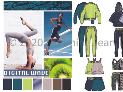 Activewear, Intimates, Swimwear branding design illustration illustrator sketches