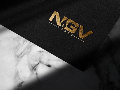 Logo design NGV branding creative creative design creative logo creative logo design flat gold leaf gold logo graphic design logo modern morden mordern logo