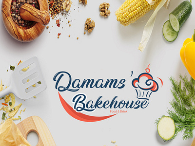 Damams Bakehouse Logo Design branding clean creative creative design creative logo design flat food logo design graphic design logo modern resturent logo