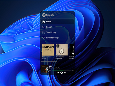 Spotify music player css design html music player pure spotify ui web windows 11