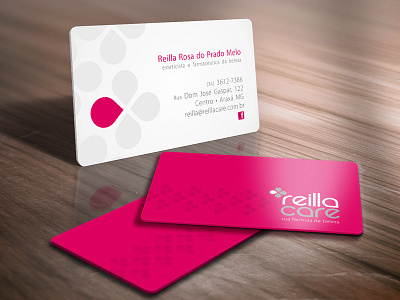 Reilla Care Card brand bundle business card care cosmetic design graphic design mockup pink print professional
