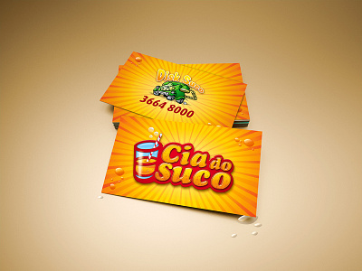 Cia do Suco card brazil business card delivery design fastfood food graphic juice print professional tutom