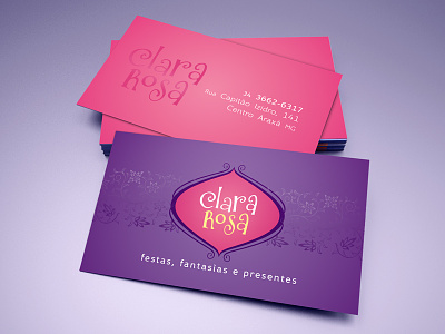 Clara Rosa logo and card brand bundle card corporate design logo print tutom