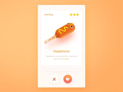 Hotdog 2.5d app dog hotdog icon illustration like sausage star ui