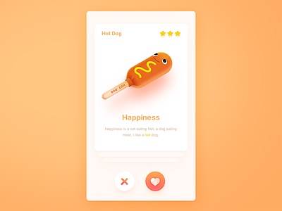 Hotdog 2.5d app dog hotdog icon illustration like sausage star ui