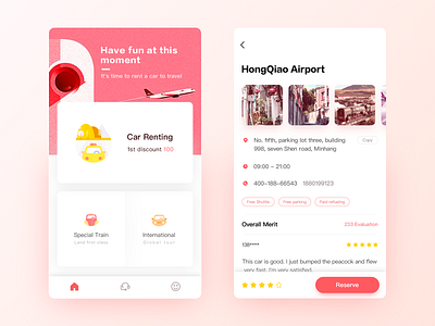 Have fun airport app car icon ios plane red star ue ui ux