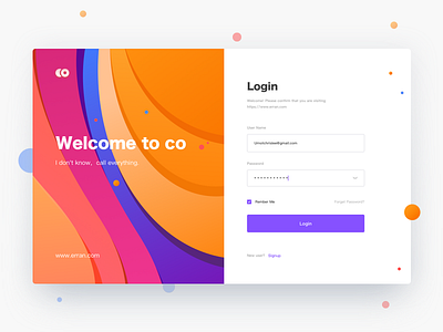 Login by Erran for Face UI on Dribbble
