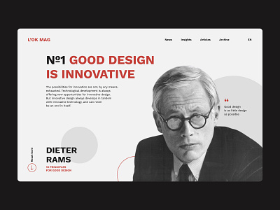 Dieter Rams - Principles for good design design graphic design illustration typography ui
